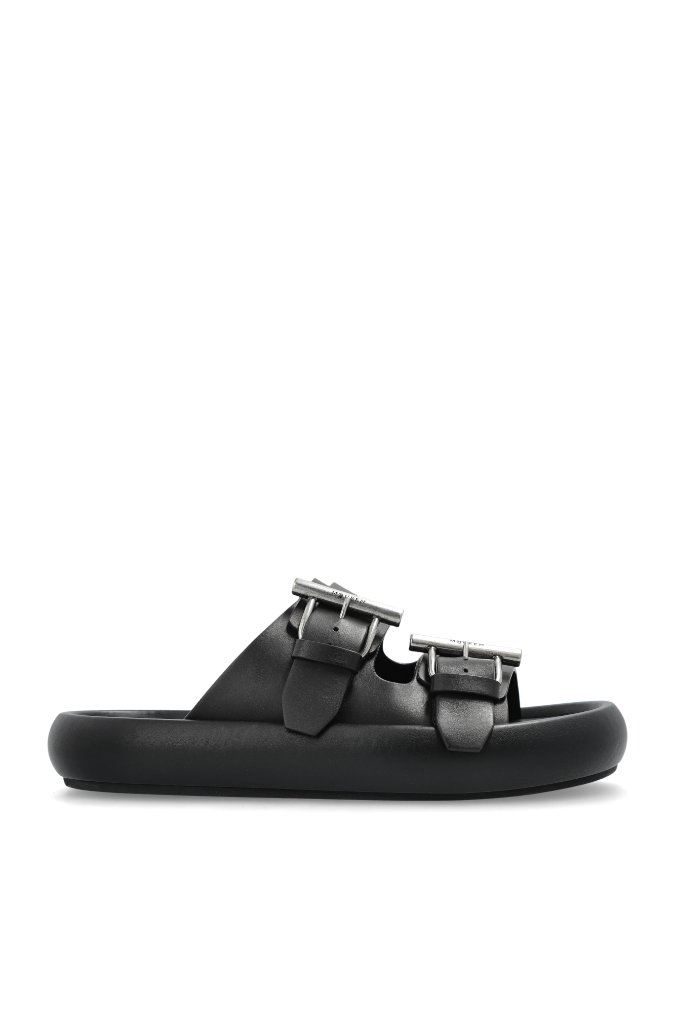 パリコレクション Alexander logo with Slides Black McQueen Italy Vitkac - 靴